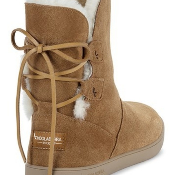 UGG Koolaburra Shazi Short Chestnut Boots NIB - Picture 5 of 9